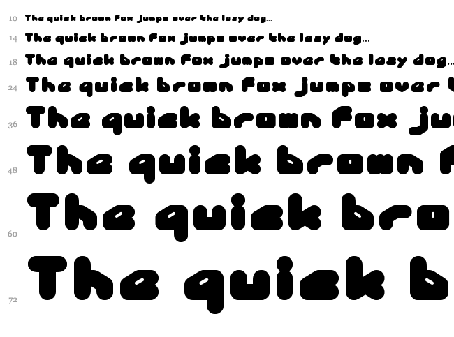 Panda Robot font waterfall